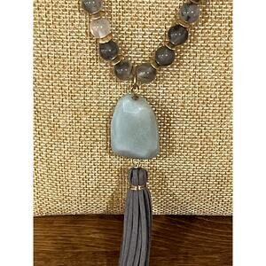 Boho Beaded Tassel Pendant Necklace